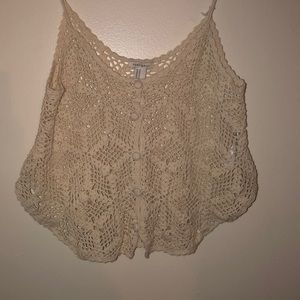 Button Down Crochet Shirt